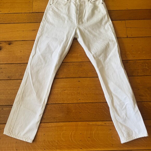 Citizens of Humanity Charlotte High Rise Straight Jeans, White, Size 26 - Picture 3 of 6